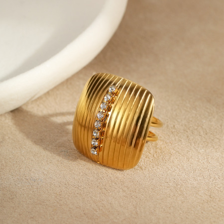 Bague de luxe étanche en acier inoxydable (1 pièce) 2