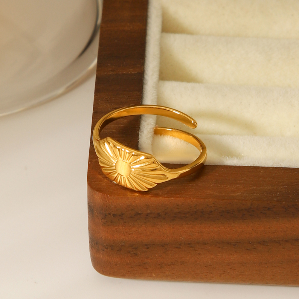 Bague Daily Sun En Acier Inoxydable Étanche (1 Pièce) - Collection Simple - Image6