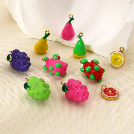 Pendentif DIY étanche en acier inoxydable, collection Romantique, motif plante.