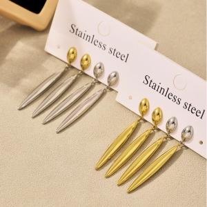 Boucles D'Oreilles Pendantes Modernes Pour Femmes, En Acier Inoxydable Doré, Imperméables, De Forme Irrégulière (1 Paire). h5 Image6