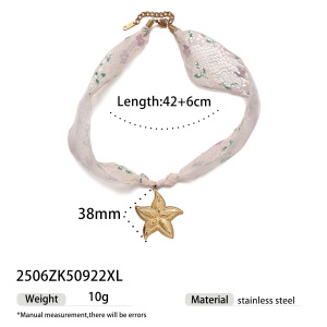 Collier Pendentif Romantique En Acier Inoxydable Imperméable Couleur Or h5