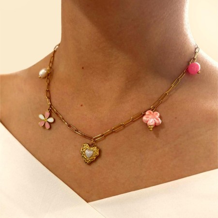 Collier pendentif Oceanic en acier inoxydable étanche couleur or (1 pièce) 2