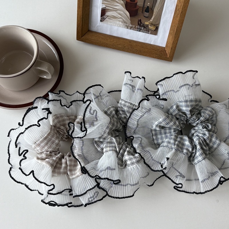 Chouchous Pour Femmes En Tissu Patchwork Doux De La Série Romantique Image3