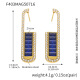 F403-Boucles d'oreilles en zircon bleu Image3