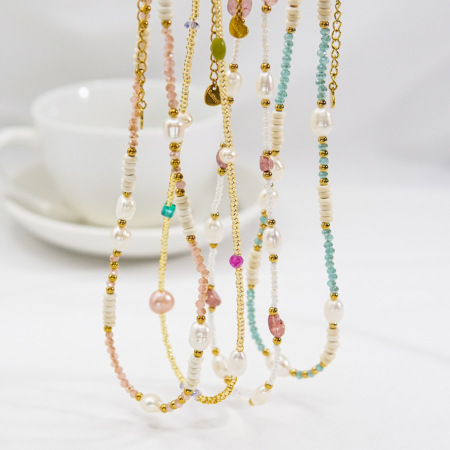 Collier de perles léger, luxueux et élégant pour femme
