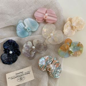 1 Paire De Pinces À Cheveux Pour Femme En Acétate, Série Simple Daily Flower h5 Image3