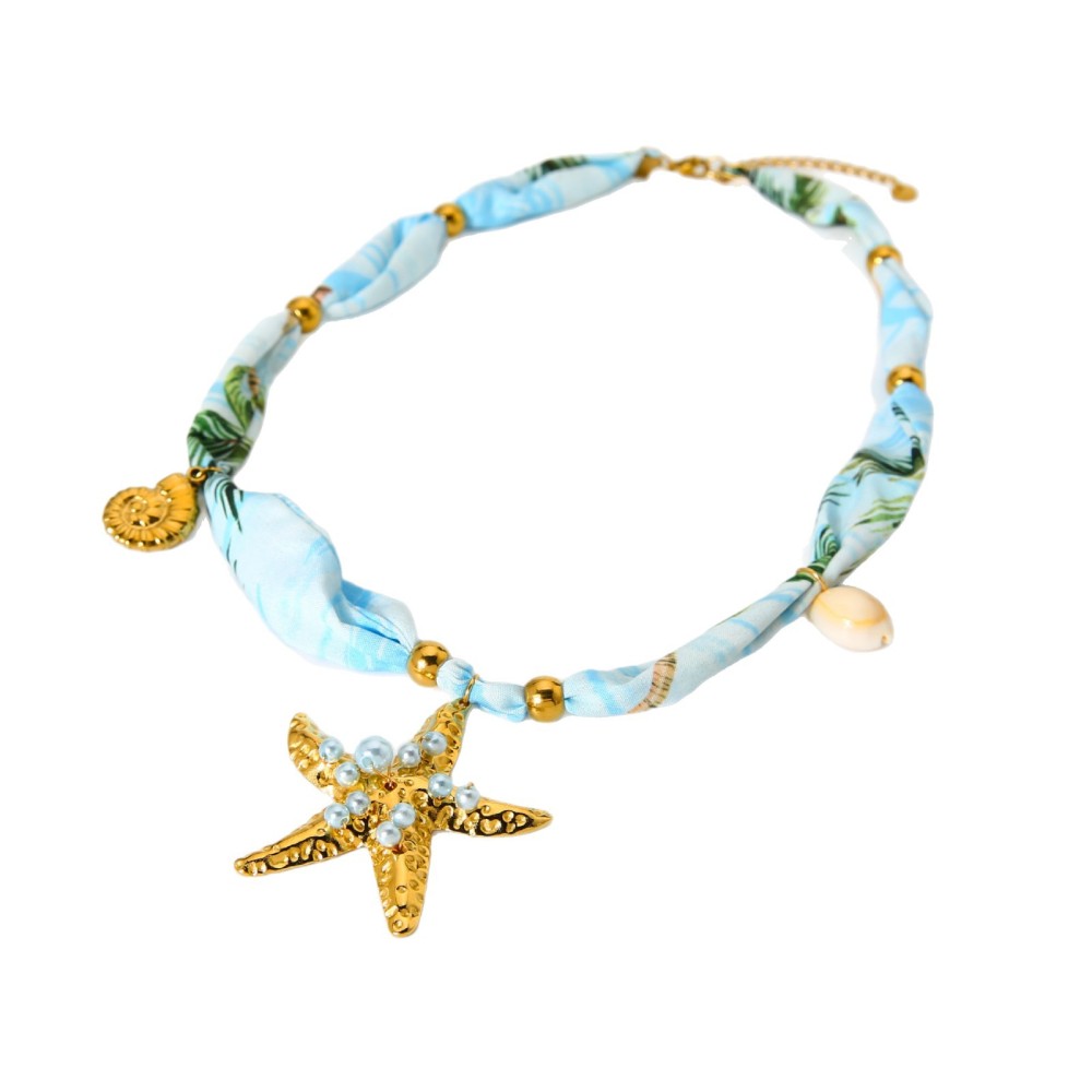 1 Paire De Foulards En Soie Romantiques Faits À La Main - Collier Pour Femme Avec Pendentif En Acier Inoxydable Inspiré Image5