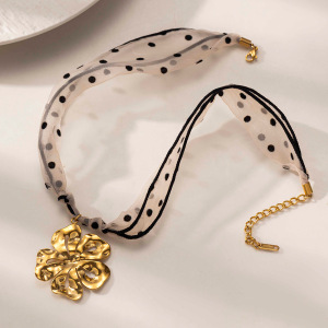 Collier Pendentif Romantique En Acier Inoxydable Imperméable Couleur Or h5 Image5
