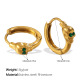 Petites boucles d'oreilles en or et diamants verts Image7