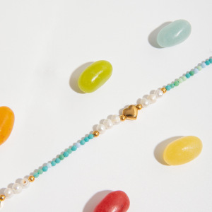Collier De Perles Personnalisable Pour Femme, En Acier Inoxydable, Étanche, Couleur Or (1 Pièce) h5 Image7