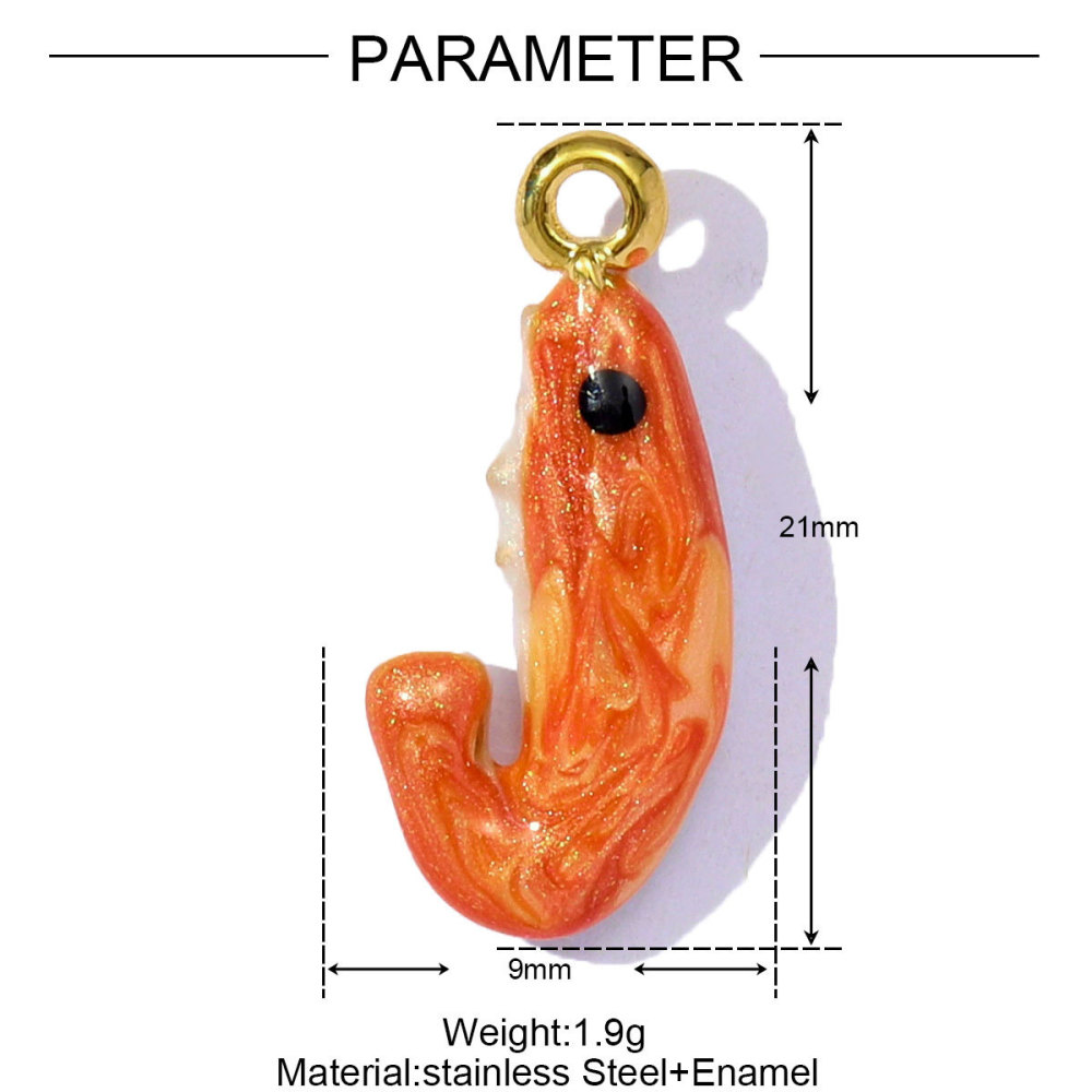 Pendentif Femme Simple, En Acier Inoxydable, Couleur Or, Motif Poisson, À Faire Soi-Même (1 Pièce) h5Image2