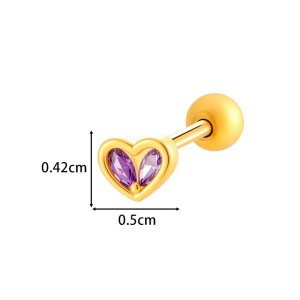 Boucles D'Oreilles Délicates En Forme De Papillon, Couleur Cuivre Et Or, Zircons h5 Image2