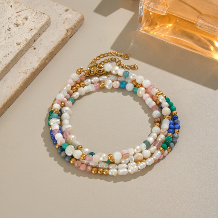 Collier de perles en pierre naturelle 1 pièce