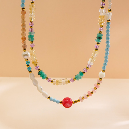 Collier de perles léger, luxueux et élégant pour femme