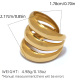 Couleur or/Taille de bague 8/Bague monobloc 