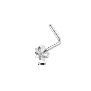 Piercing De Nez En Acier Inoxydable Étanche Avec Zircon (1 Pièce) h5 Image2