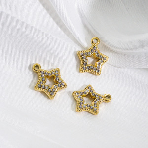 Pendentif Femme Luxueux Et Classique En Acier Inoxydable Étanche, Motif Étoile (1 Pièce) h5 Image4
