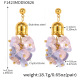 F1423-Boucles d'oreilles ovales en améthyste naturelle Image4