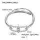 Bague TXA290 en acier 5A et zircone - Taille 7 Image4