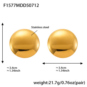 Boucles D'Oreilles Puces Minimalistes En Forme De Cœur, En Acier Inoxydable Étanche, Couleur Or, Pour Femme (1 Paire) h5 