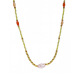 P1268-Collier de perles en pierre naturelle vert matcha 42+5 cm 