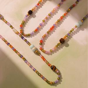 Colliers De Perles Pour Femmes, Série 1 Pièce, Perles Colorées, Pierres Naturelles h5 Image6