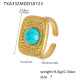 Bague Turquoise Dorée-Taille 7 Image2