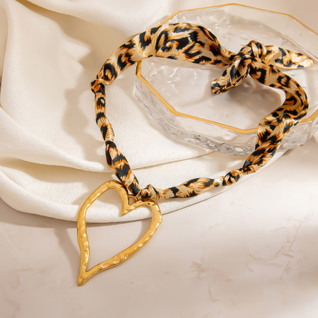 Colliers à pendentif élégants en soie pour femmes, série simple, 1 pièce 2