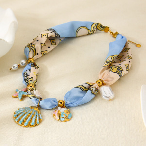 Collier Pendentif Coquillage En Tissu 1 Pièce h5 Image3