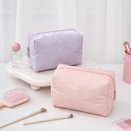1 paire de trousses de maquillage classiques de couleur unie pour femmes, série Simple 2