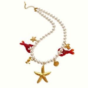 Collier De Perles De Homard Émaillé 1 Pièce h5 