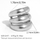 couleur argent/Taille de bague 8/Bague monobloc Image3
