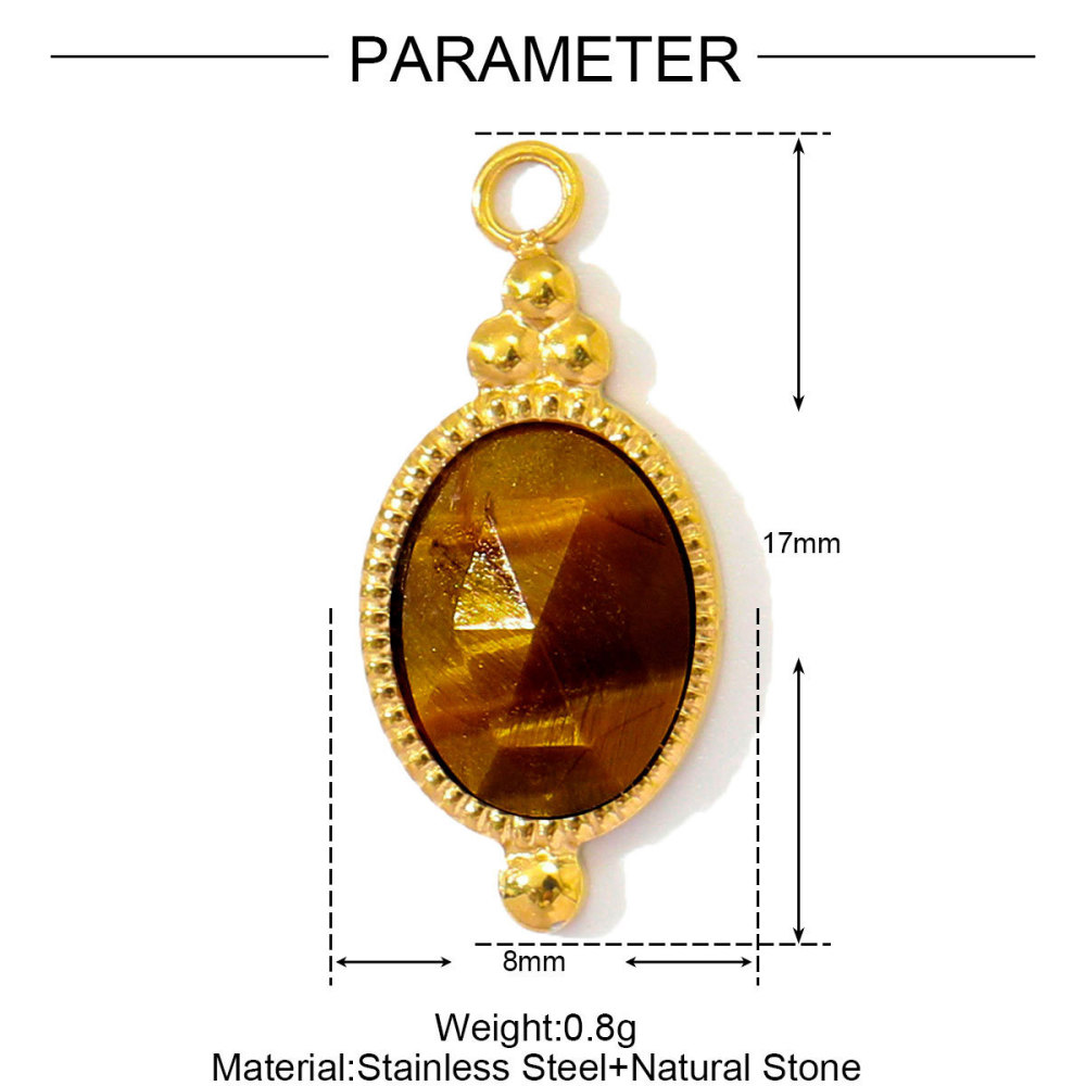 Pendentif Classique En Pierres Naturelles Pour Femme, 1 Pièce h5Image2