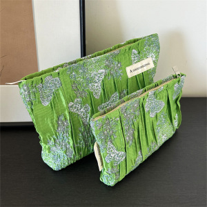 Trousse De Maquillage Pour Femme En Polyester, Motif Papillon, Série Simple Vacation, 1 Pièce h5 Image4