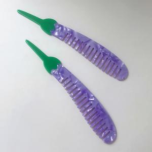 Peigne Pour Femme En Feuille D'Acétate De Cellulose À Motif Pastèque, 1 Pièce h5 Image5