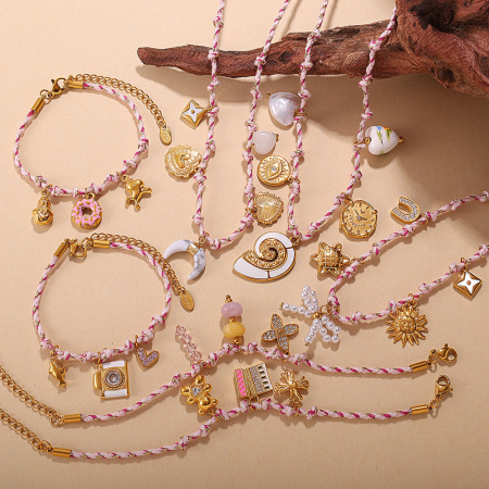 Ensemble de collier pendentif cœur en acier inoxydable étanche à monter soi-même
