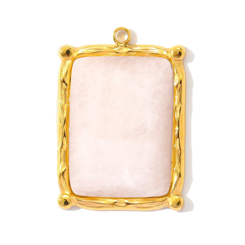 Pendentif Ovale Classique Pour Femme En Pierres Naturelles, 1 Pièce 