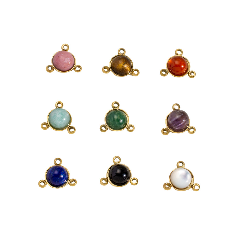 Pendentif Simple Rétro Irrégulier En Pierres Naturelles Pour Femme, 1 Pièce Image4