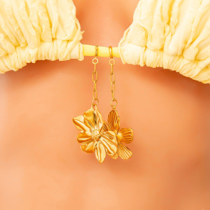 Pendentifs De Bikini Pour Femmes, En Acier Inoxydable Étanche, Couleur Or, Série Conch, Idéal Pour La Plage h5 Image5