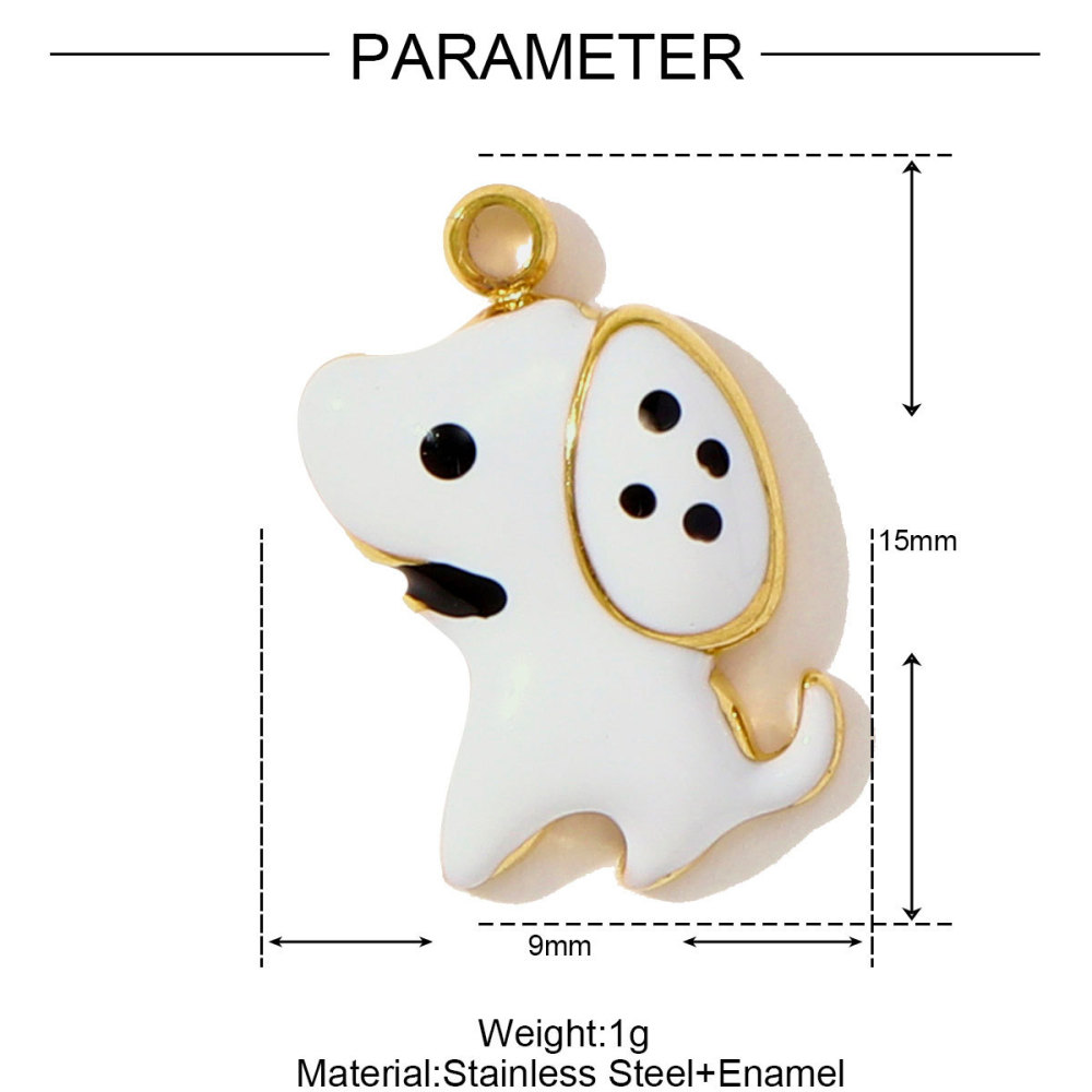 Pendentif Femme Étanche En Acier Inoxydable, Motif Aliments Et Animaux Naturels (1 Pièce) h5Image2