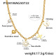 P1241-Collier multi-accessoires fleur dorée 42+5cm Image4