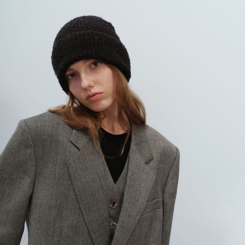 1 Chapeau En Peluche Pour Femme En Polyester De Couleur Unie Image4