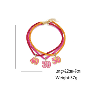  Ensembles De Colliers En Alliage, Nombres, Rassemblement Quotidien/Fête, Série Simple, Bijoux Pour Femmes h5 Image2