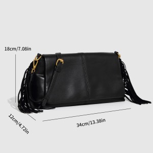 Sac À Bandoulière Élégant En Pu Pour Femme, Série Simple, 1 Pièce h5