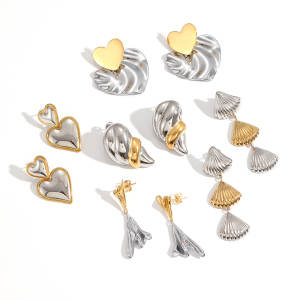 1 Paire De Boucles D'Oreilles À Clous En Acier Inoxydable Étanches De Couleurs Assorties h5 Image3