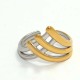 Couleur or et argent/Taille unique/Bague monobloc Image3