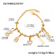 E674-Bracelet multi-accessoires DIY doré 15+4 cm 