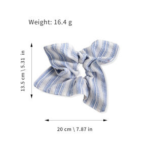 1 Chouchou Décontracté En Toile Bleue Pour Femme h5 Image5