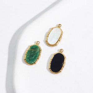 Pendentifs Pour Femmes, Série Simple, Forme Irrégulière Rétro, Pierres Naturelles, 1 Pièce h5 Image5