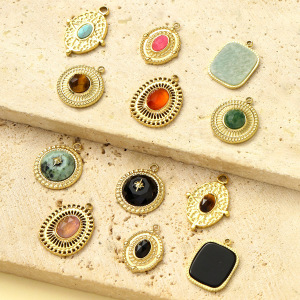 Pendentif Vintage En Pierres Naturelles Pour Femme, 1 Pièce h5 Image4